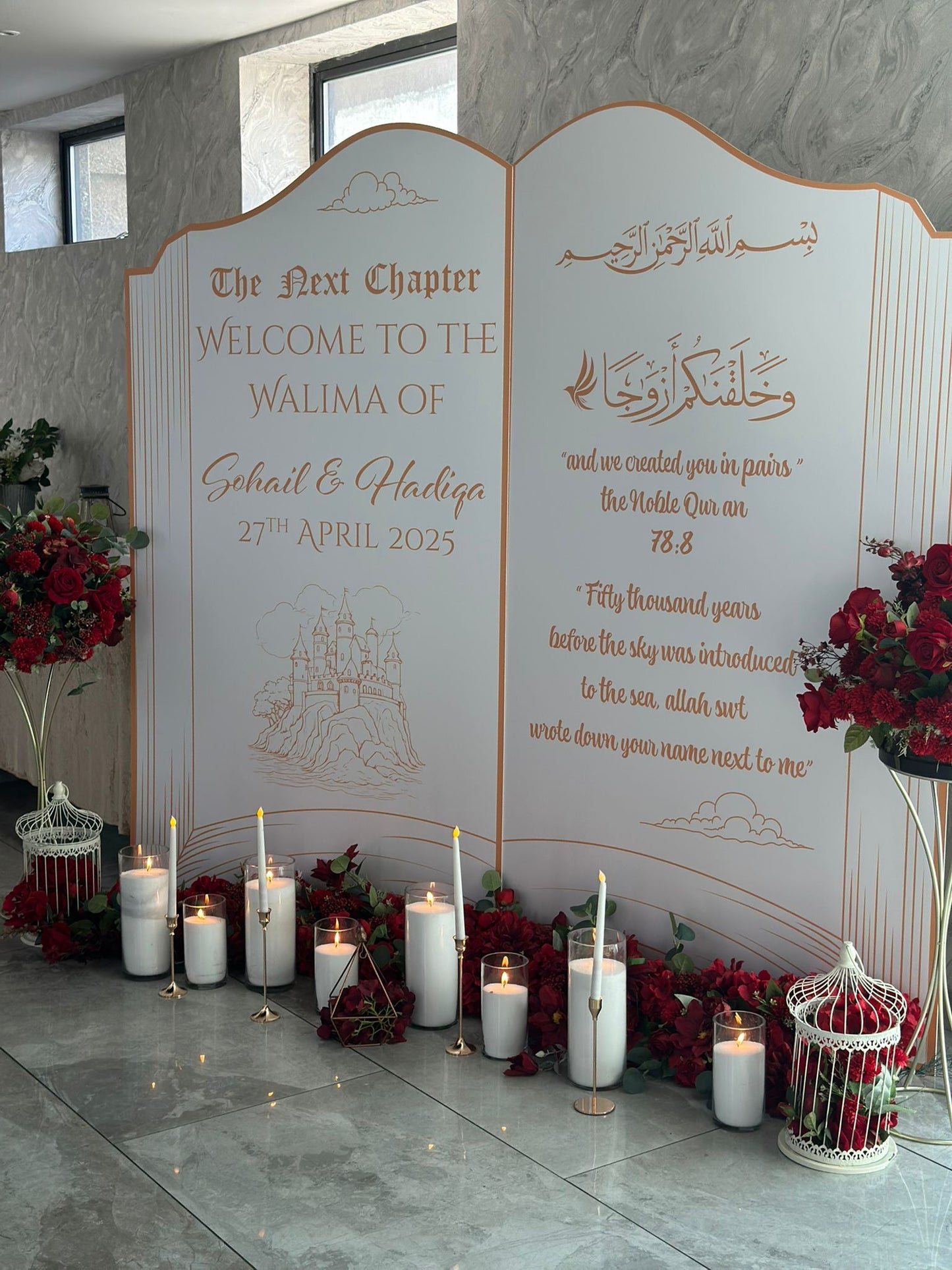 Book Style Welcome Sign