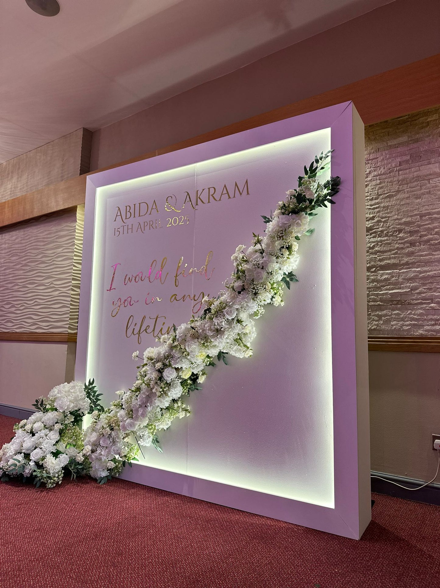 Illuminated Welcome Sign