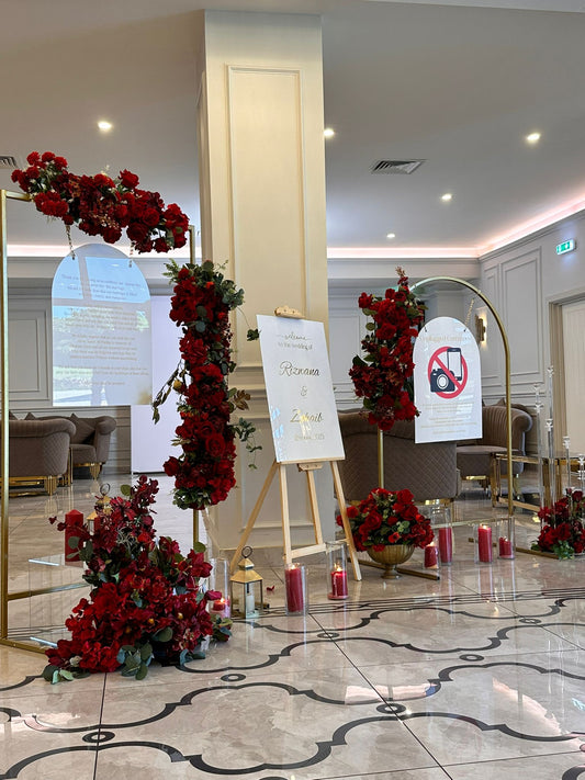 Triple Wedding Sign Display