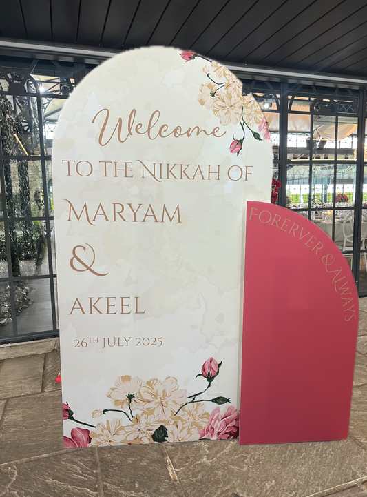 Customised Welcome Sign With Sail Board